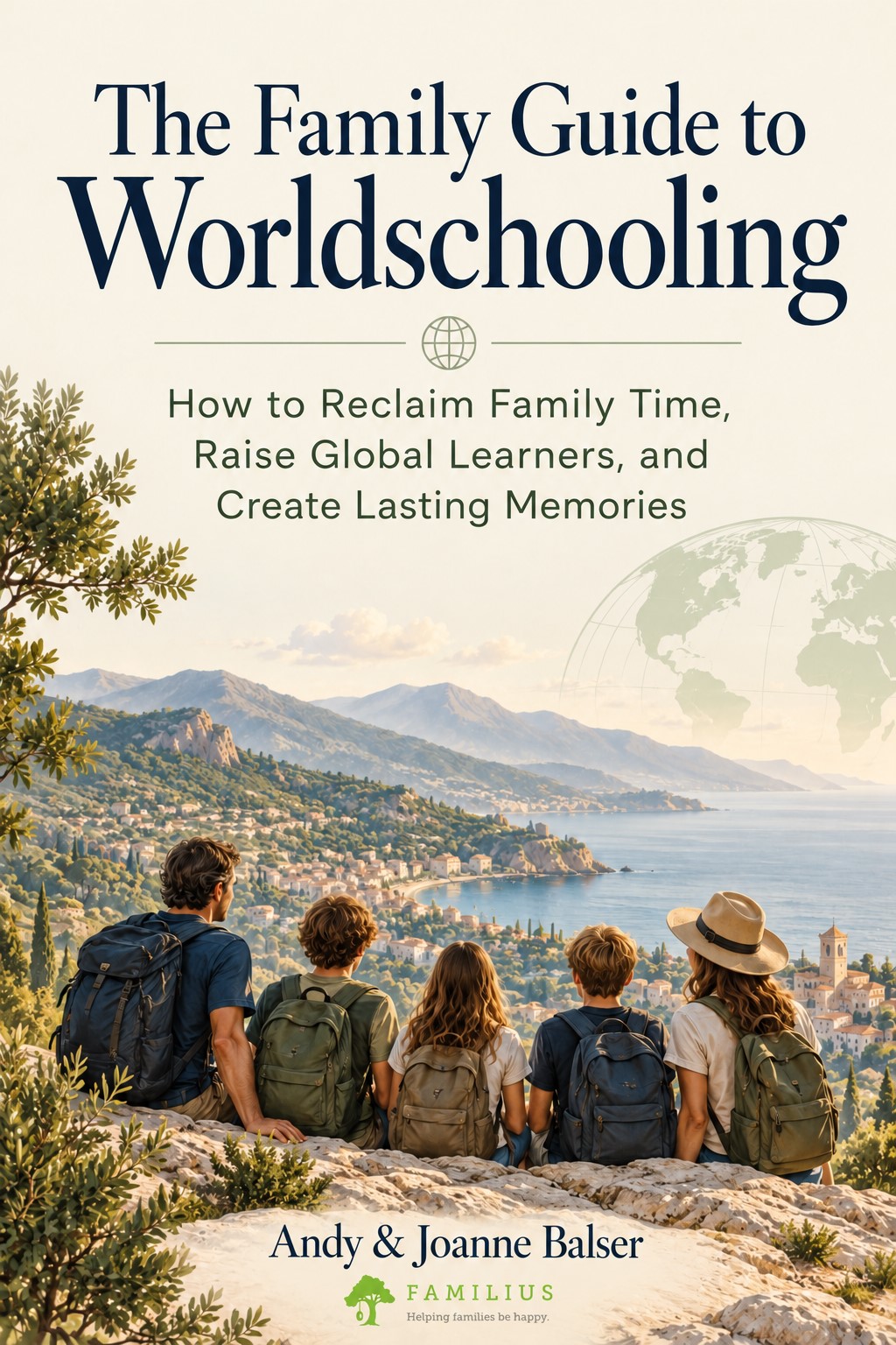 Cover of the forthcoming worldschooling and intentional family life book by Andy and Joanne Balser